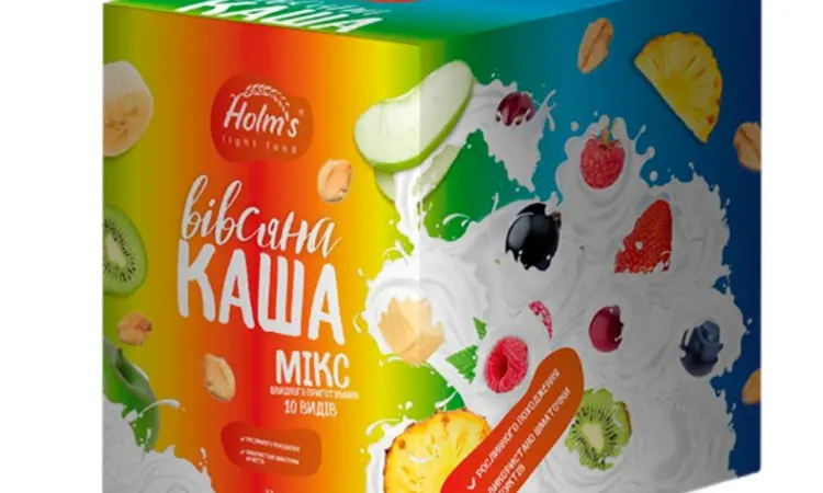 Каша вівсяна мікс 10 видів «Holm's light food» 480 г (12 шт.) - фото № 1