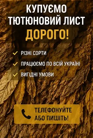Купуємо висушений лист тютюну дорого - фото № 1