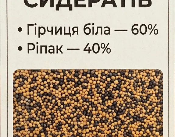 Сидерат. Суміш сидератів Гірчиця біла - 60%. Ріпак -40%.Біла гірчиця. Ріпак - фото № 1