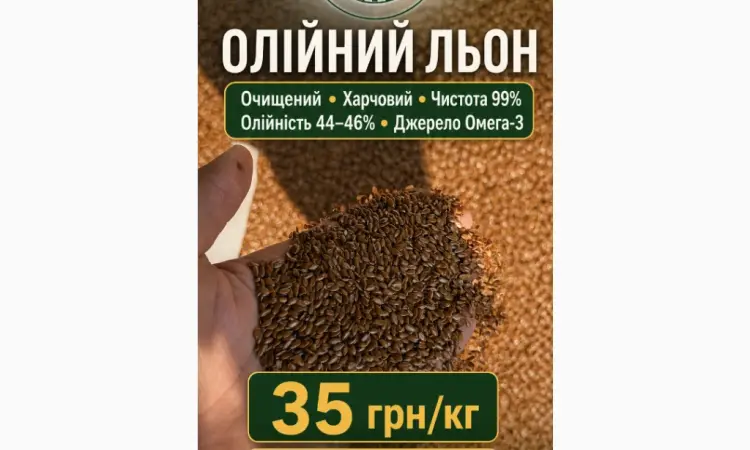 Льняное масло (коричневое) очищенное пищевое - фото № 1