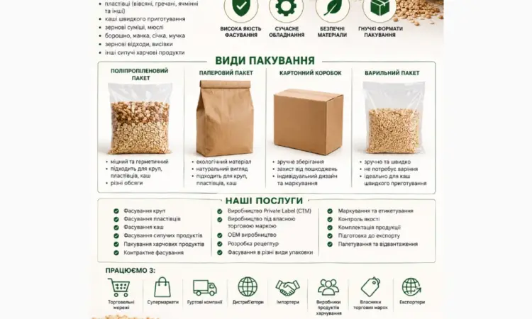 Послуги фасування круп - фото № 1