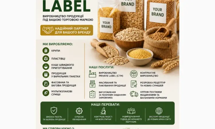 Private Label (ВТМ) | Контрактне виробництво круп - фото № 1