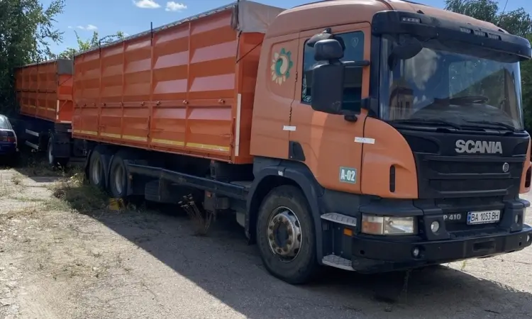 Scania P410 зерновоз з причепом - фото № 1