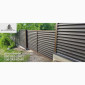 Забор жалюзи 8019 матовые темно-коричневого цвета двусторонние - фото № 2