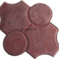 Формы тротуарной плитки Клевер с кругами гладкий 4,5 см - фото № 4