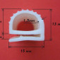 Силиконовый е-образный профиль 13мм х 15мм в продаже - фото № 1