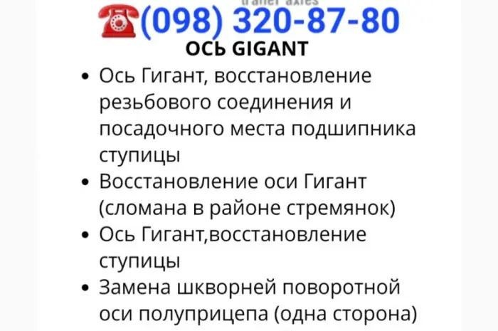 Техническое обслуживание и ремонт прицепов и полуприцепов- фото № 1