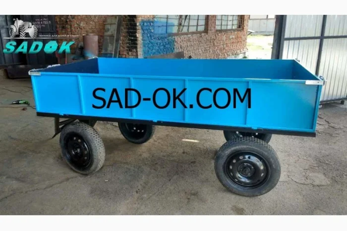 Тракторный Прицеп причіп двухосный Садок. Груз до 3 т. Откидной. Поворотный- фото № 2