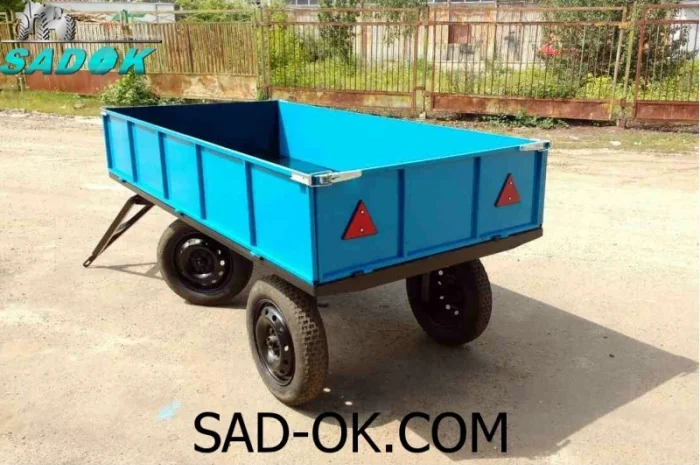 Тракторный Прицеп причіп двухосный Садок. Груз до 3 т. Откидной. Поворотный- фото № 3
