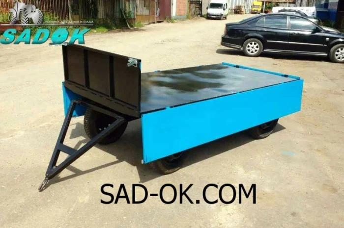 Тракторный Прицеп причіп двухосный Садок. Груз до 3 т. Откидной. Поворотный- фото № 4