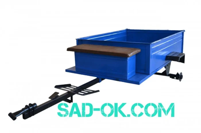 Прицеп для мотоблока. 140 см х 105 см. САМОСВАЛ- фото № 1