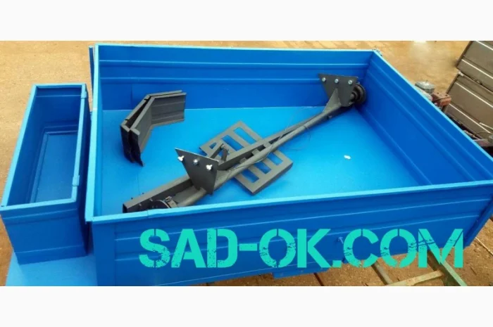 Прицеп для мотоблока. 140 см х 105 см. САМОСВАЛ- фото № 6