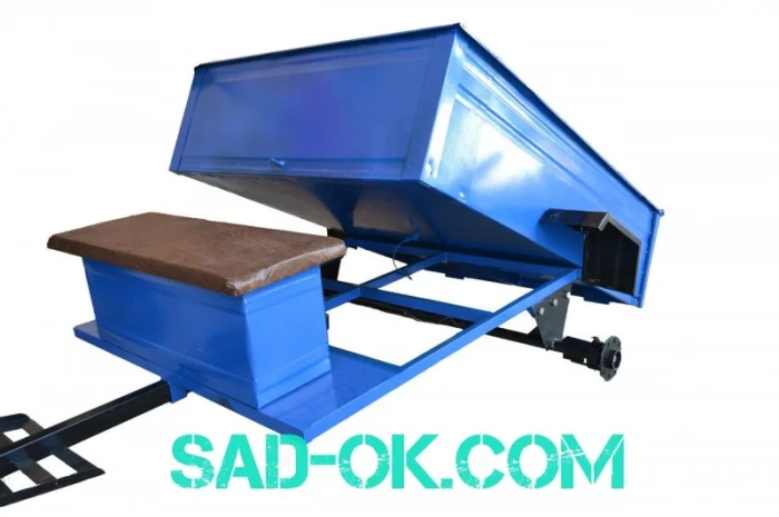 Прицеп для мотоблока. 140 см х 105 см. САМОСВАЛ- фото № 7