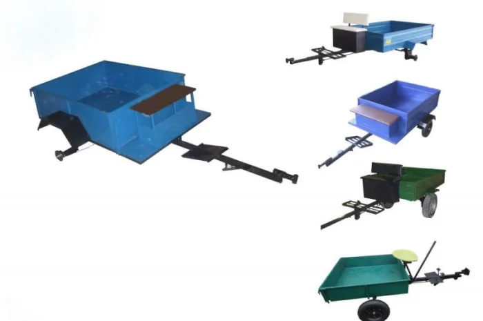 Прицеп для мотоблока. 140 см х 105 см. САМОСВАЛ- фото № 8