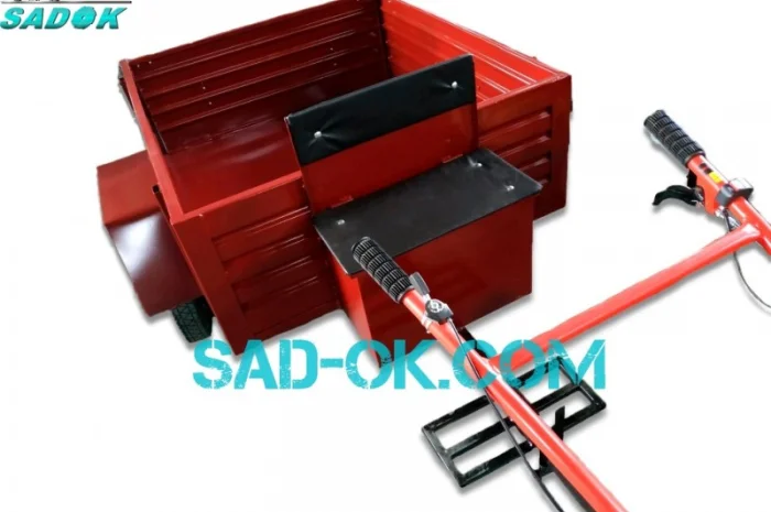 Прицеп Садок для мотоблока. 1, 25 х 1, 10 м. С тормозами- фото № 1