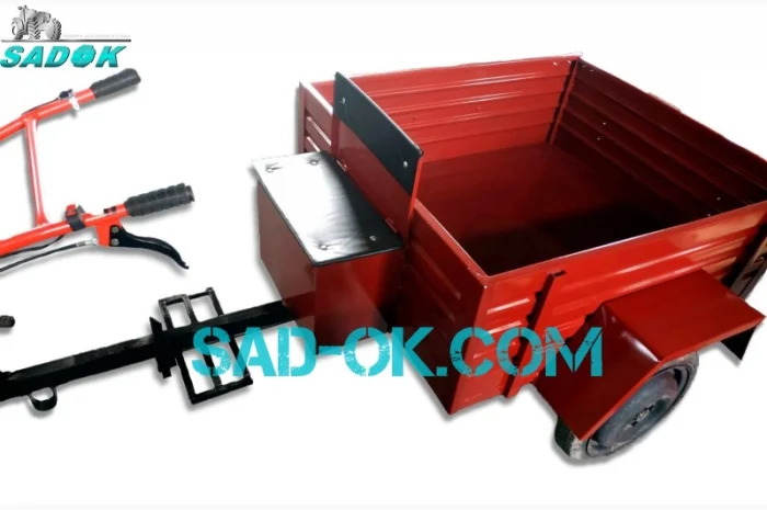 Прицеп Садок для мотоблока. 1, 25 х 1, 10 м. С тормозами- фото № 5