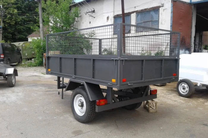 Прицеп одноосный для мини - трактора- фото № 2