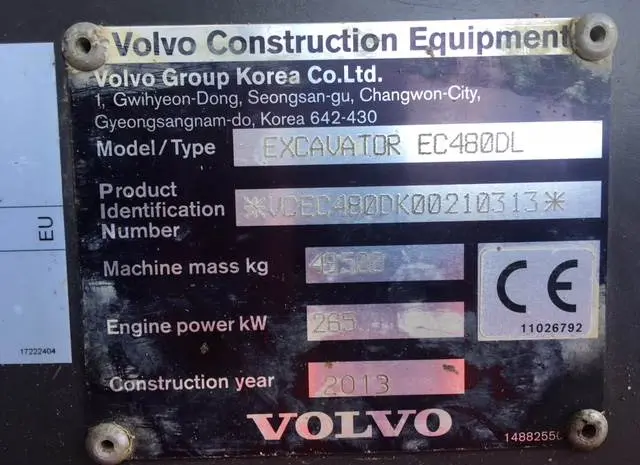 Гусеничный экскаватор Volvo EC480DL- фото № 17