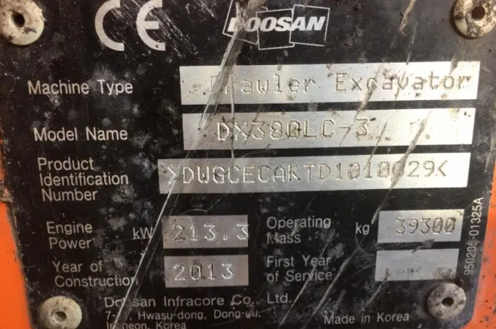 Гусеничный экскаватор DOOSAN DX 380LC-3 2013 года- фото № 8