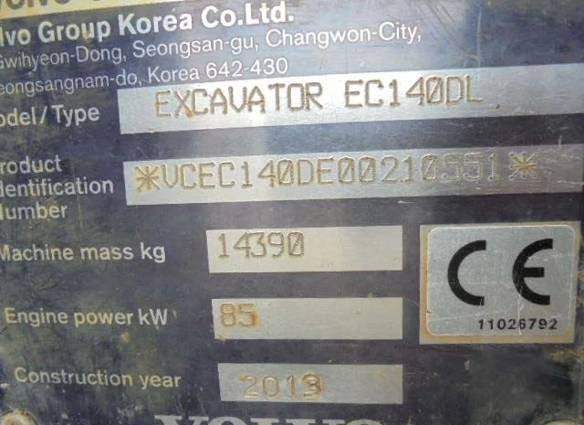 Гусеничный экскаватор Volvo EC 140 DL- фото № 16