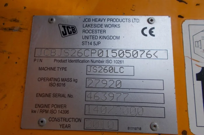 Гусеничный экскаватор JCB JS260LC- фото № 9