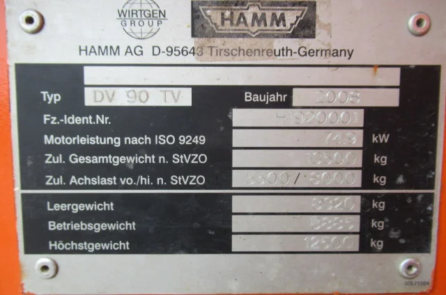 Комбинированный каток Hamm DV90VT- фото № 6