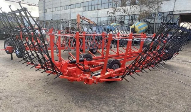 Борона гідравлічна зубова причіпна 12м.-14м.-16м. НОВА- фото № 9