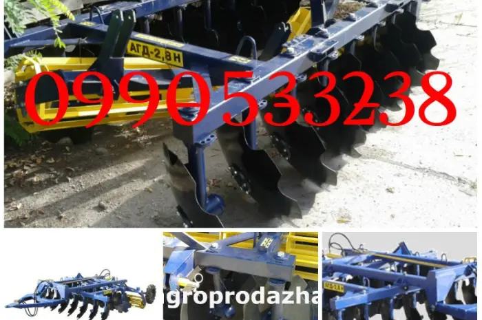 Полуприцепная АГД 2, 8(Н) борона цена дисковая характеристика АГД прицепную купить борона- фото № 1