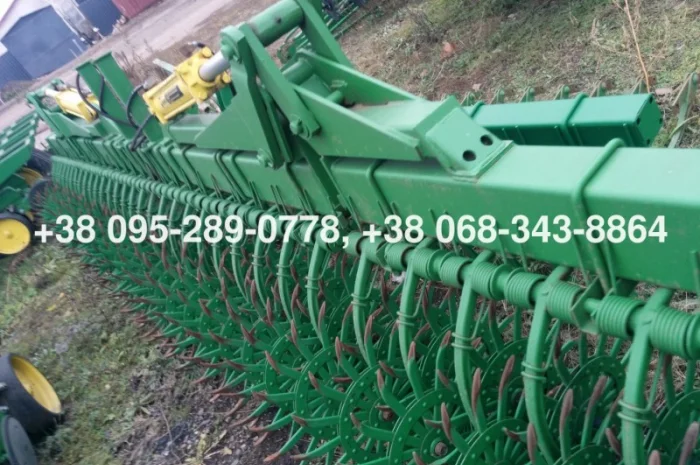 Борон-мотыга ротационная Джон Дир John Deere 400 6м. колеса (ежи) новые оригинал из США- фото № 5