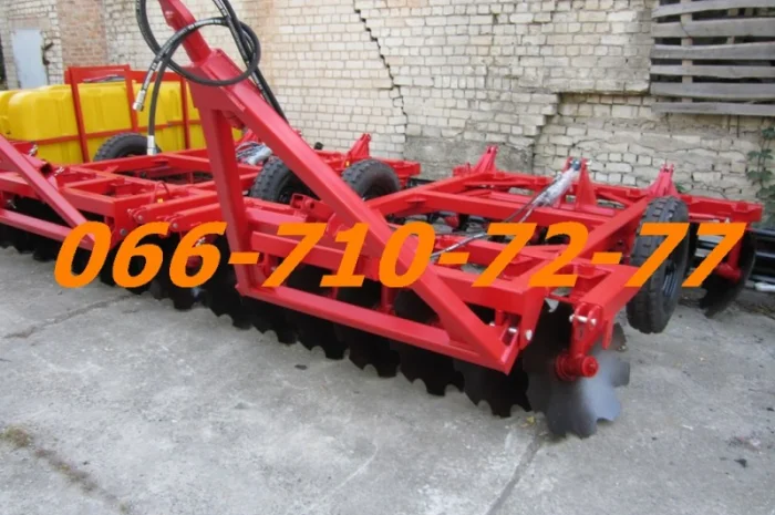 Борона дисковая тяжелая БДП-2.5 под МТЗ-80 МТЗ-82 приводные колеса в середине бороны- фото № 1