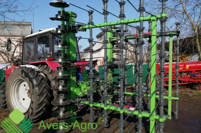 Тяжелая пружинная штригельная борона GREEN RAY 7, 5 М WTD- фото № 1