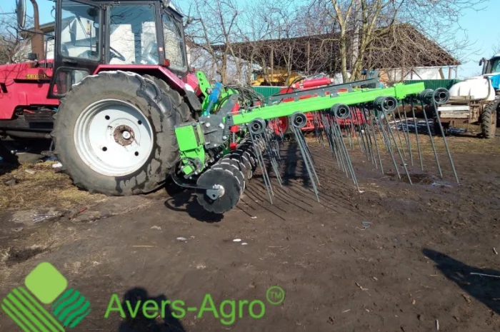 Тяжелая пружинная штригельная борона GREEN RAY 7, 5 М WTD- фото № 2