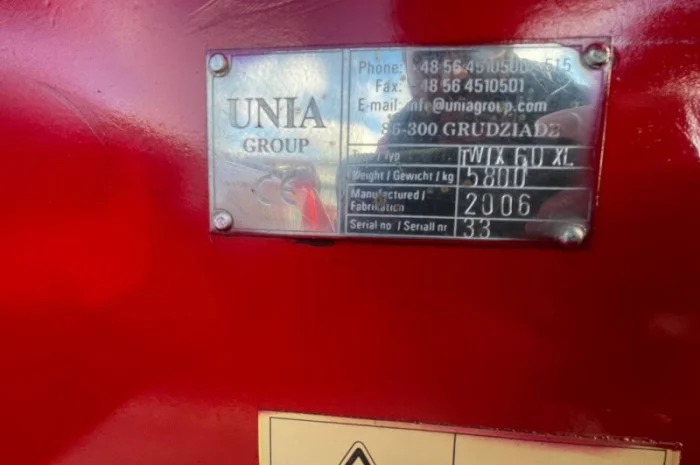 Продам борону дискову UNIA Twix 60 XL, р.в. 2006- фото № 7