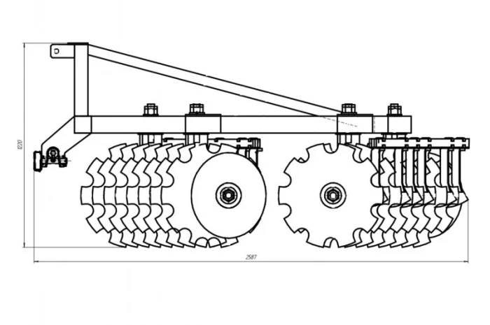 Борона дисковая навесная БДВ-2.2- фото № 3