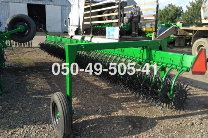 Цільнорамна ротаційна борона мотига JOHN DEERE 400 Джон Дір з тележкою- фото № 2