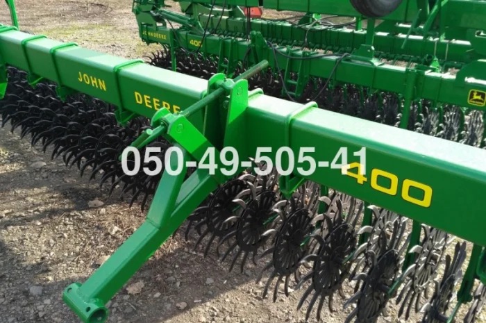 Цільнорамна ротаційна борона мотига JOHN DEERE 400 Джон Дір з тележкою- фото № 6