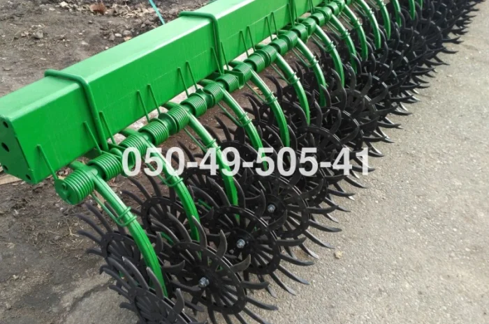 Цільнорамна ротаційна борона мотига JOHN DEERE 400 Джон Дір з тележкою- фото № 7
