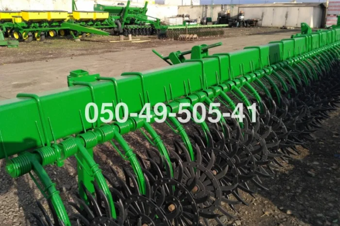 Цільнорамна ротаційна борона мотига JOHN DEERE 400 Джон Дір з тележкою- фото № 8