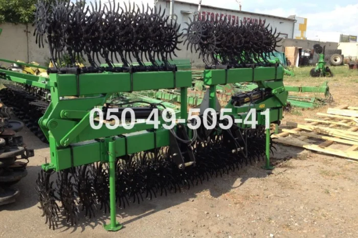 Американська ротаційна пружинна зубова борона Джон Дір John Deere 6 метрова- фото № 1