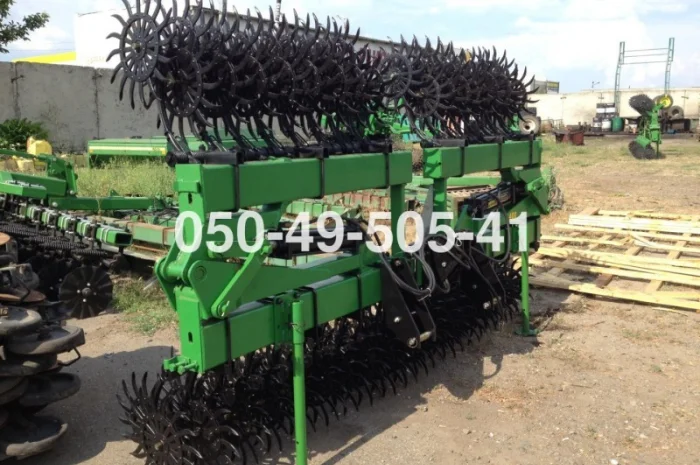 Американська ротаційна пружинна зубова борона Джон Дір John Deere 6 метрова- фото № 3