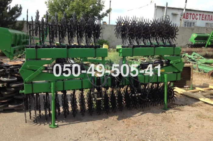 Американська ротаційна пружинна зубова борона Джон Дір John Deere 6 метрова- фото № 5