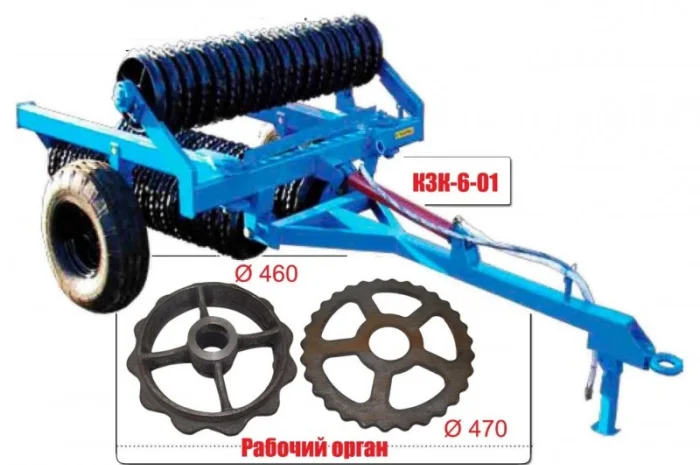 Каток полевой зубчато кольчатый, уплотнитель КЗК 6 01 Уманьферммаш- фото № 1