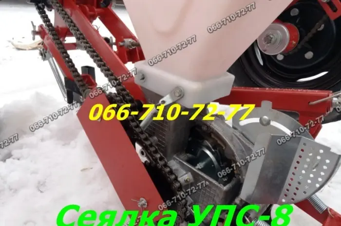 Супер сеялка УПС-8 ( восьмирядная) 5.6 захват ( работает от ВОМ трактора ) точного высева- фото № 2