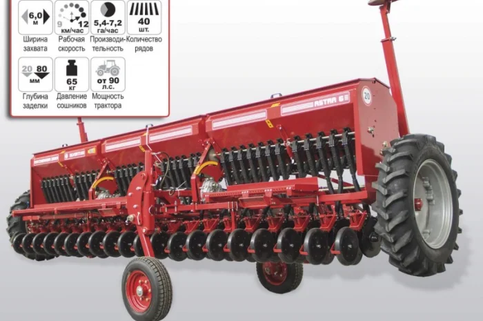 Сеялка зерновая Сівалка зернова СЗ-6 ASTRA 6 Червона Зірка Elvorti + ДОСТАВКА- фото № 1
