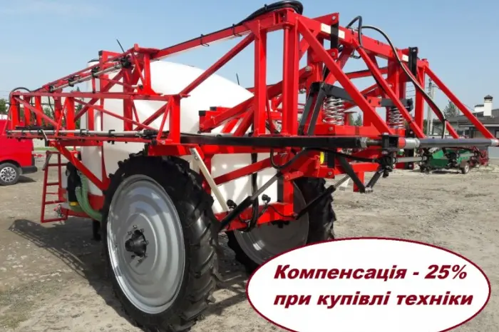 Тракторний причіпний обприскувач 3000 л штанга 18- фото № 1