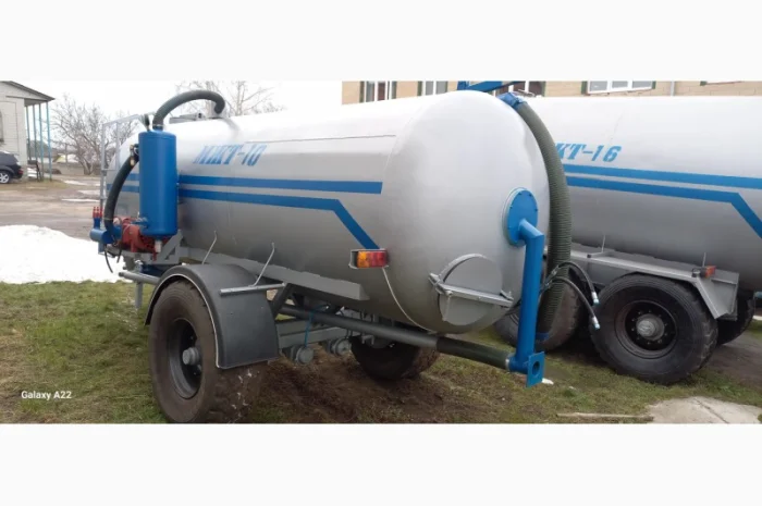 Бочка МЖТ 10 одноосна вакумна з навозним розкидачем 12м- фото № 4