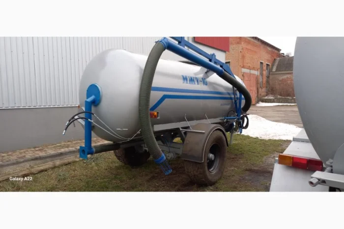 Бочка МЖТ 10 одноосна вакумна з навозним розкидачем 12м- фото № 5