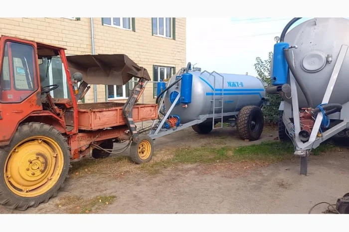 Бочка навозу МЖТ-8 (8м3) вакумна з розкидачем- фото № 4