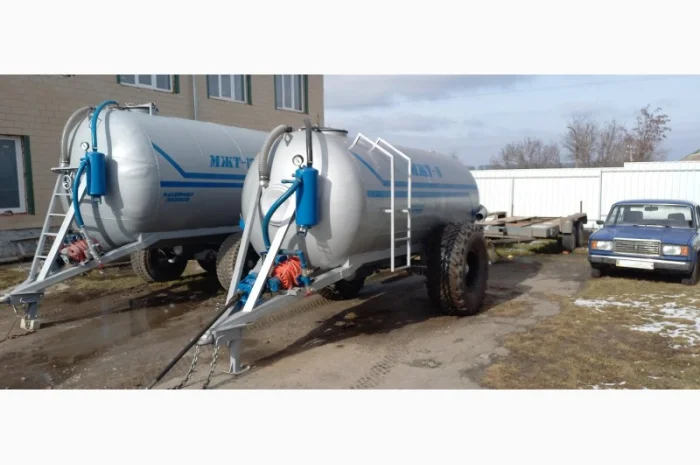 Причіп-бочка МЖТ-8 вакумна для навозу з розкидачем 12-14м- фото № 3