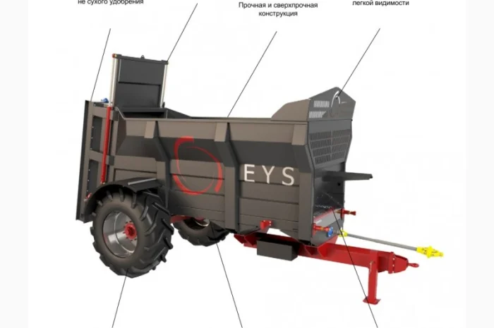 Трейлер для распределения твердого навоза EYS- фото № 2